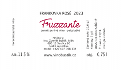 Naše frizzanté - Frankovka rosé 2023